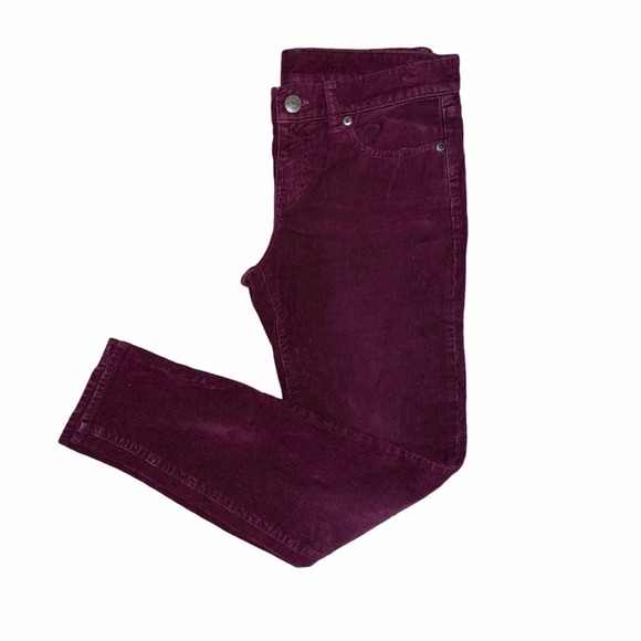 J. Crew Toothpick Corduroy Ankle Pants Burgundy - Picture 5 of 12